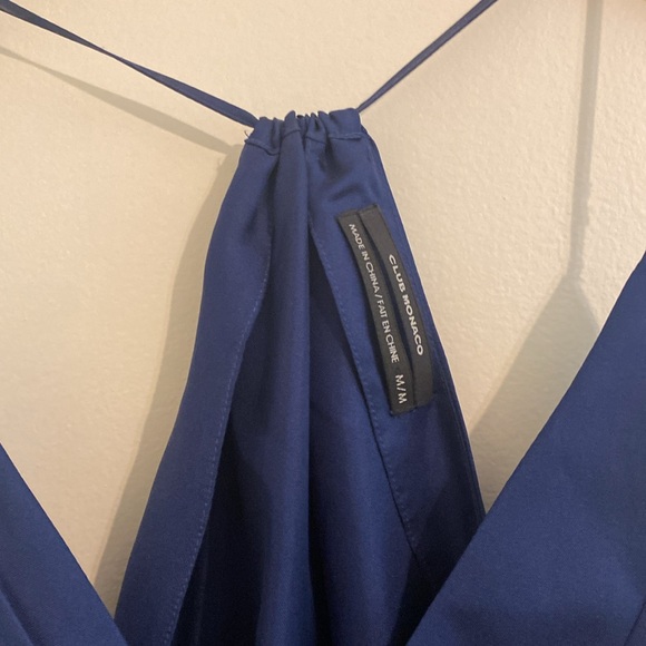 Club Monaco Navy Spaghetti Strap Racer Top - Picture 2 of 3